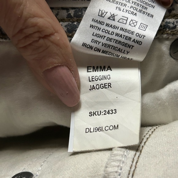 DL1961 Emma Legging Jean's Jagger New Snake Print, Grey and White, Sz 26 - Picture 6 of 15